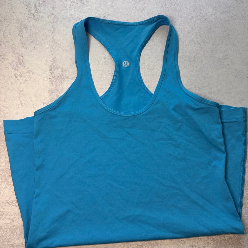 Lululemon Tank Top Racerback Athletic Activewear Teal Blue 4/6